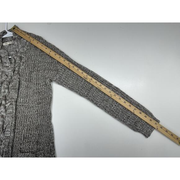 Pink Rose Womens Cardigan Size Medium Brown Long Sleeve Open Front - Picture 9 of 11